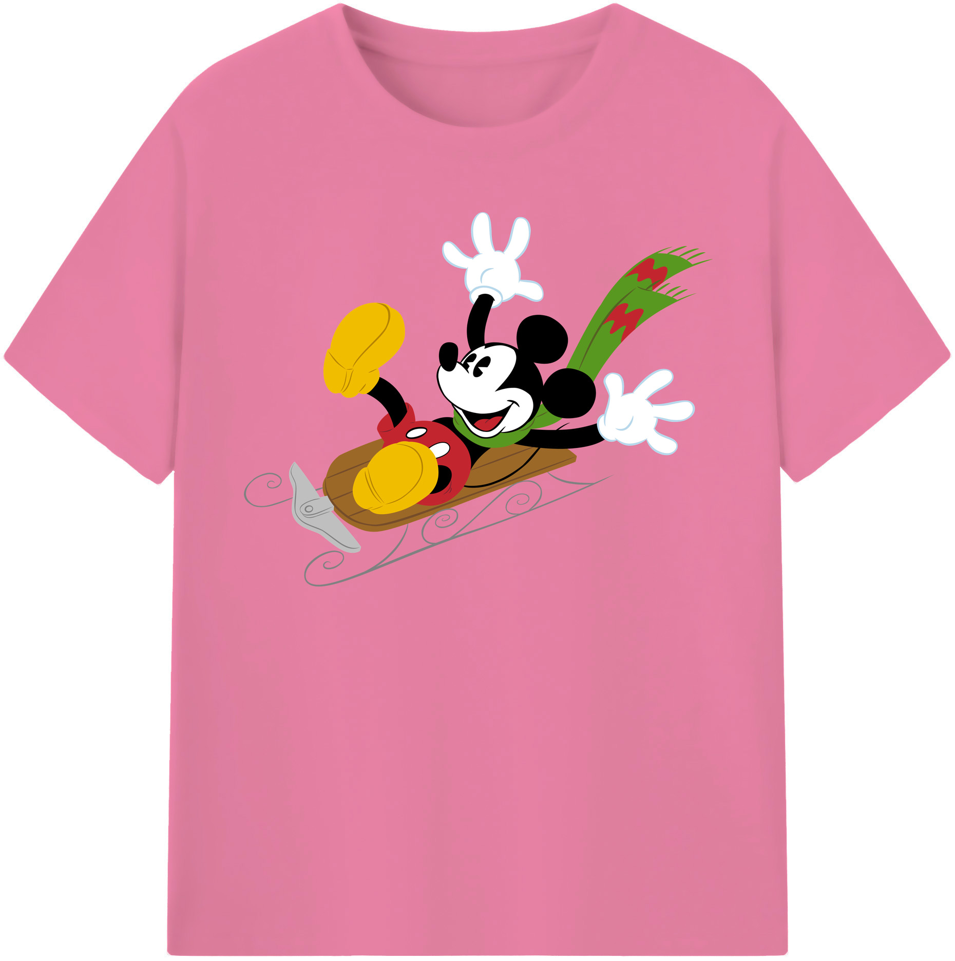 （画像用） ミッキーマウス Mickey Mouse 綿100％半袖Tシャツ（フロントプリント）